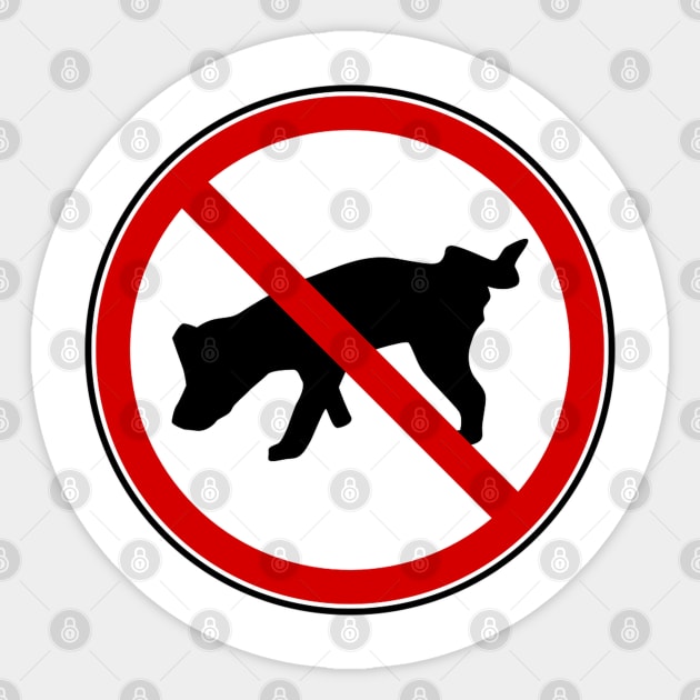 No Dog Poop Sticker by VIVJODI